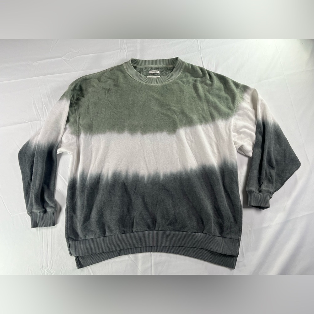 Women's American Eagle Jegging Fit Green Tie-Dye Crew Neck Sweater Size X-Small